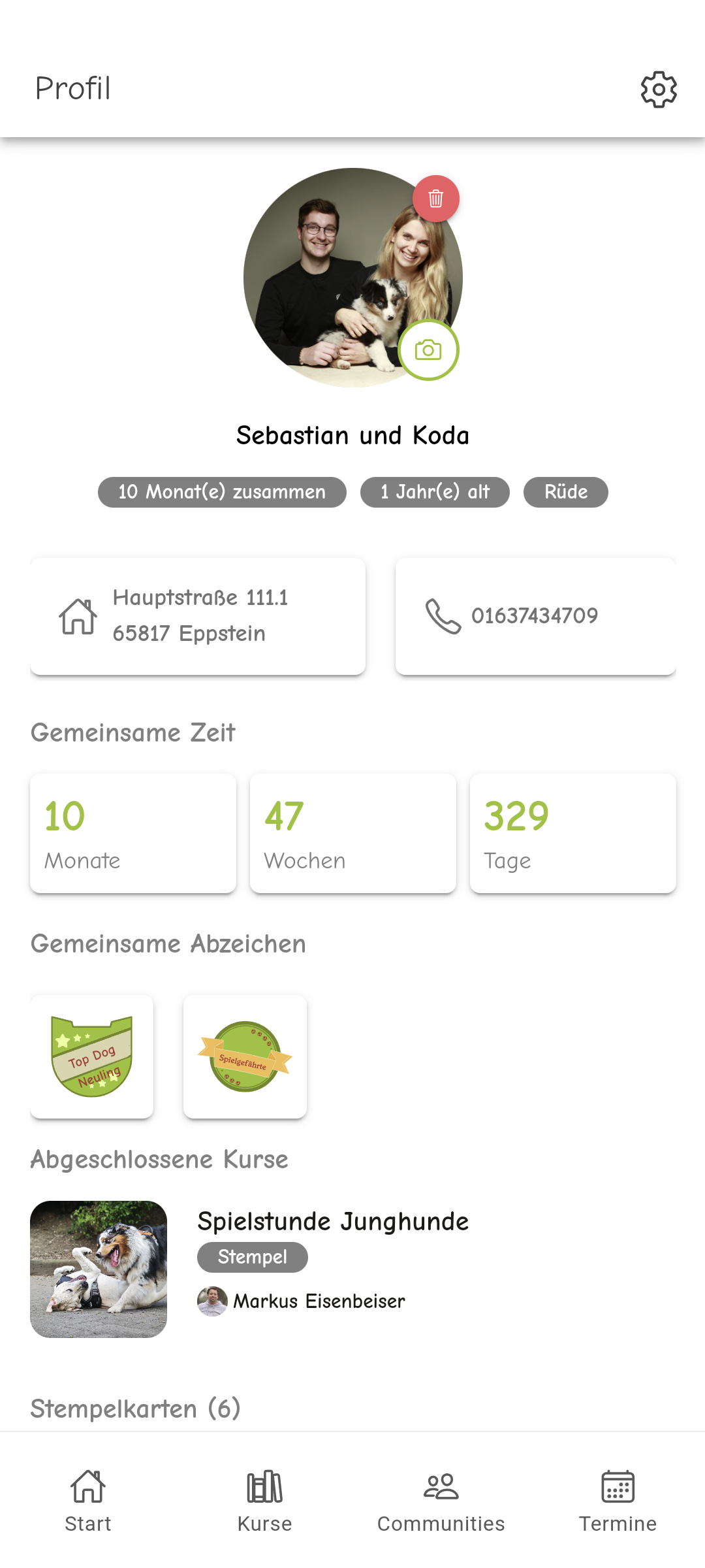 Top Dogs App - Settings